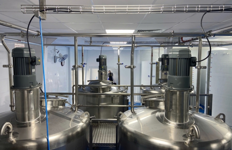 Hoàn thành dự án setup bồn chứa inox 